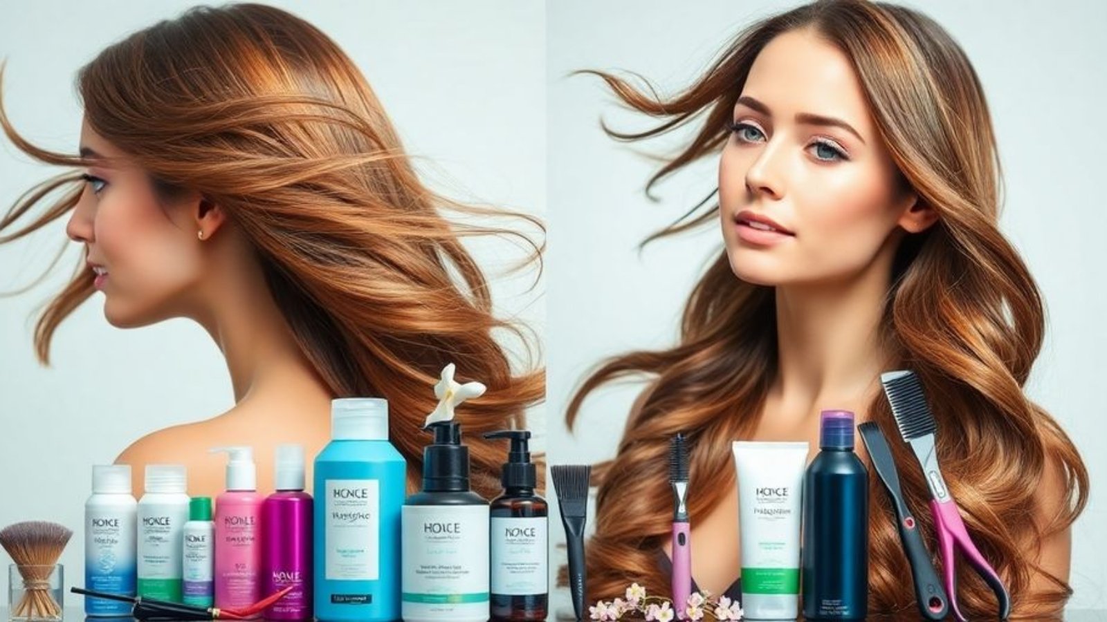 Femme avec une coiffure transformée, souriante et radieuse.